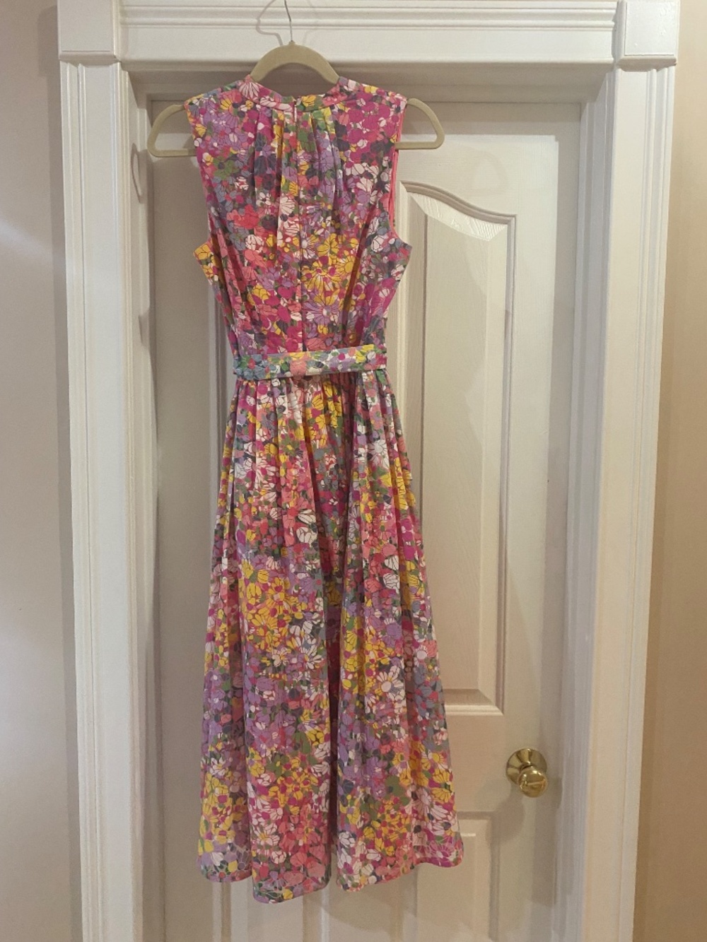 Kate Spade Sleeveless V-Neck Floral Medley Burnout Fit & Flare Midi Dress Sz 8 - Picture 2 of 7